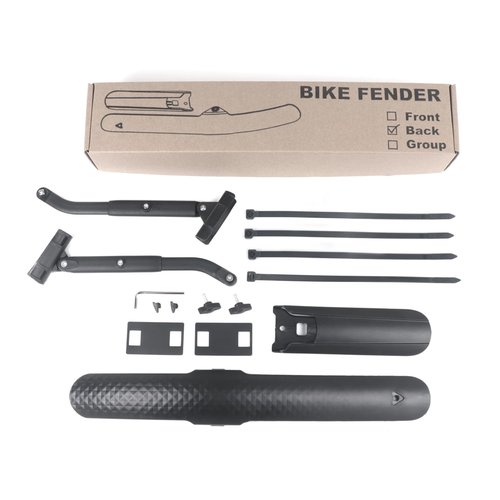 SUKOUSRAM Bike Fender Adjustable Bicycle Mudguard Universal Rear or Front Mud Guard Fenders for Mountain Road Gravel Bikes Full Cover Thicken & Widen (Carbon Fiber Weave)