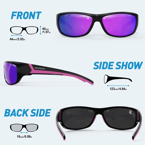 DEAFRAIN Polarized Sports Sunglasses - UV Protection for Men & Women | Ideal for Driving, Fishing, Cycling, Running