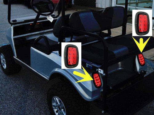 Club Car DS LED Taillight Yamaha TailLights for Club Car DS Gas & Electric Golf carts (1993 & up) and Yamaha G14, G16, G19, G22 Golf Cart