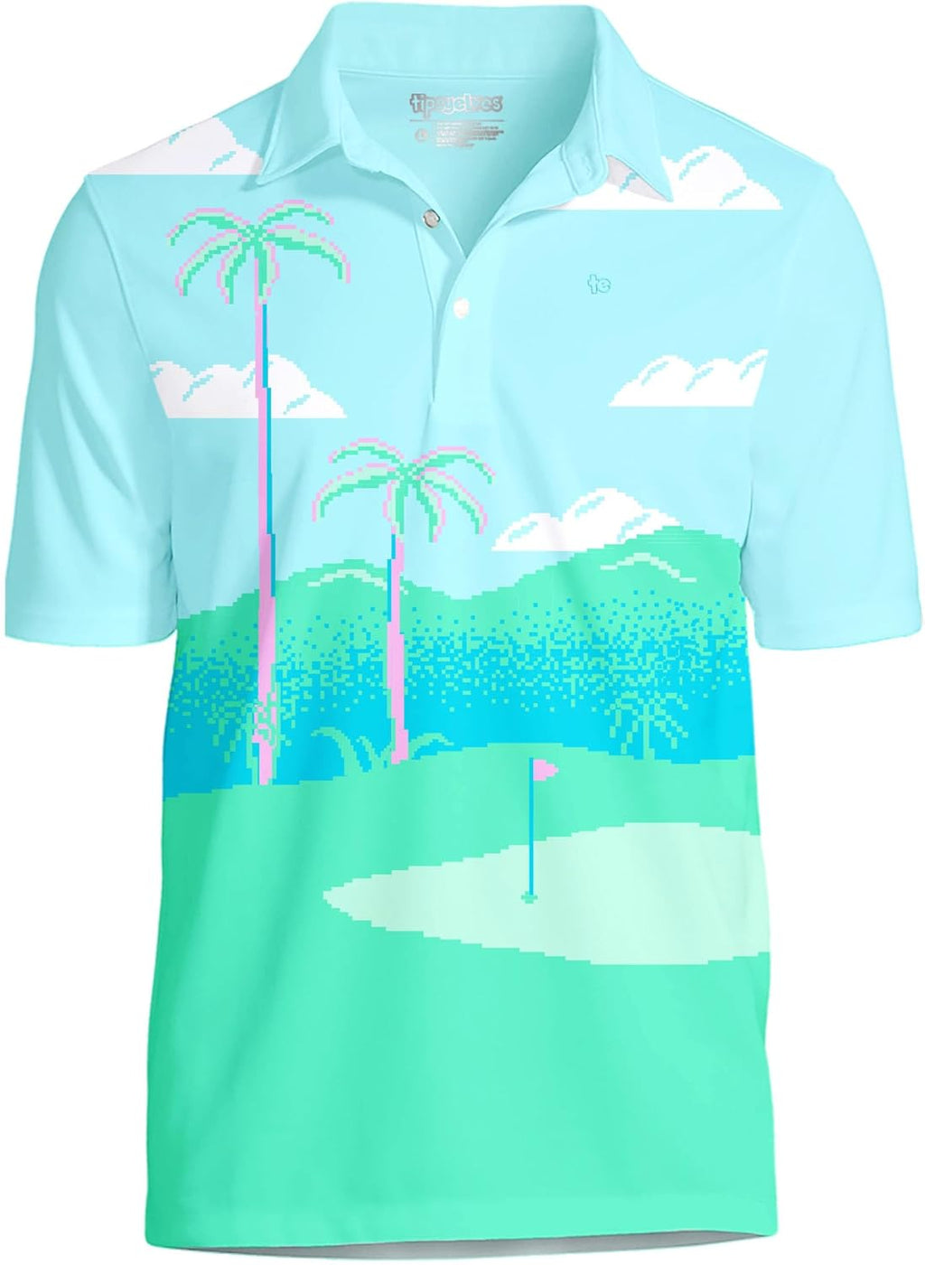 Tipsy Elves Men’s Golf Polo Shirt - Moisture-Wicking Stretch Fabric for Ultimate Comfort - Athletic Fit
