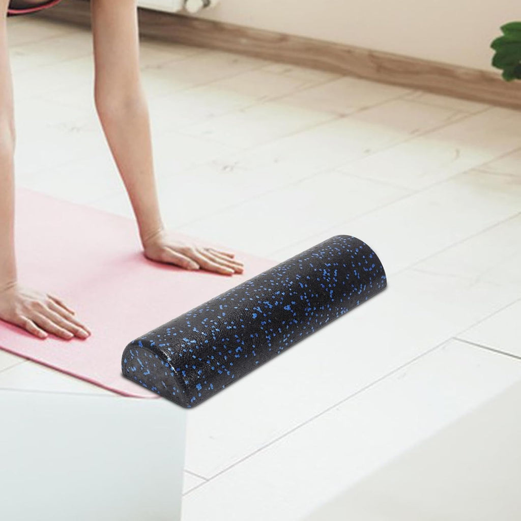 Skiennix Half Round Foam Roller - 18-Inch Muscle Recovery Tool for Neck and Back Pain Relief
