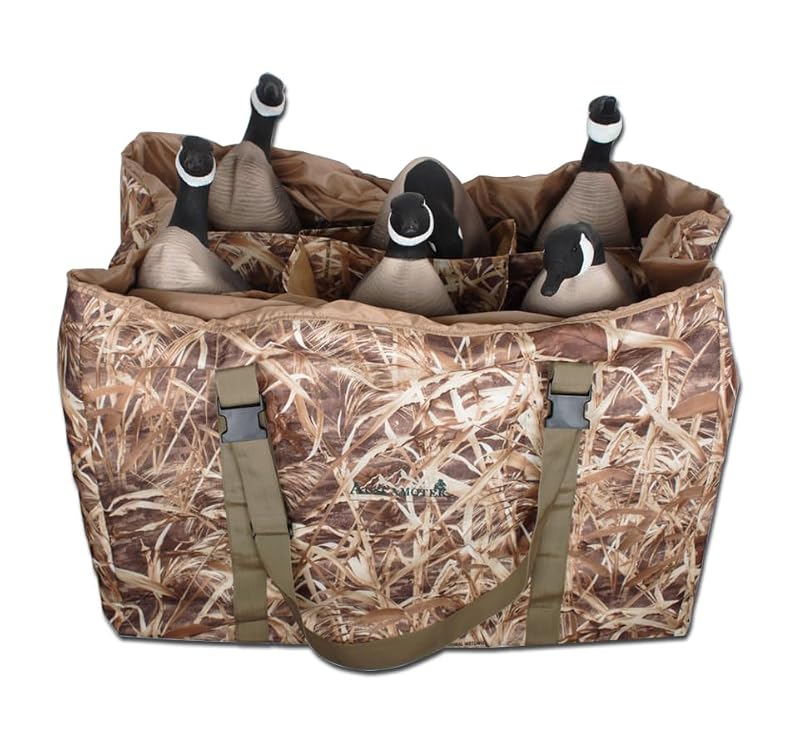 Water-Resistant Goose Decoy Bag with 6 Slots and Camouflage Pattern
