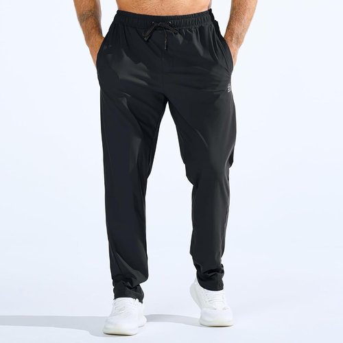 BROKIG Men's LightArmor Workout Sweatpants - UPF 50+ Stretch Joggers with Zip Pocket for Athletes