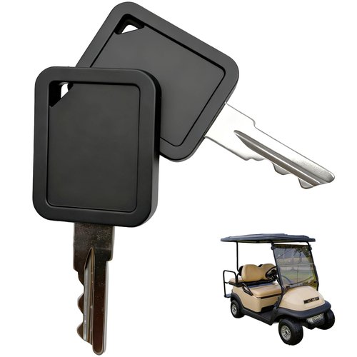 BESTJKM Replacement Golf Cart Key 1B - 2-Pack Compatible with Club Car DS & Precedent Models Fits Part #105068002 Durable & Reliable Ignition Key Set for Easy Use