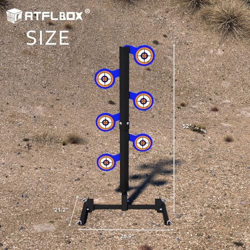 Atflbox 6'' AR500 Steel Dueling Tree Target Kit for Shooting Range