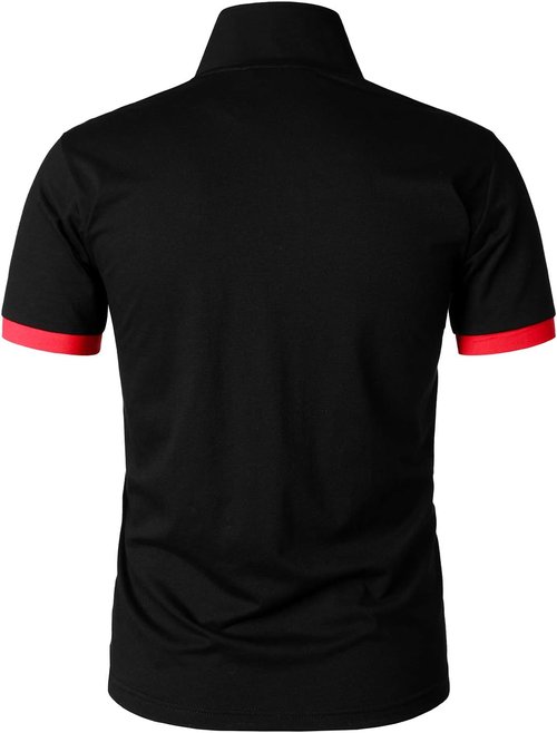 HOOD CREW Men's Classic Polo Shirt - Lightweight Short Sleeve Casual Top in Various Colors