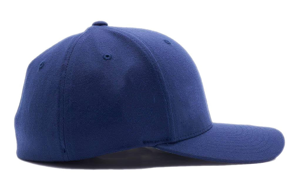 Custom Thin RED LINE - Thin Blue LINE Spartan Helmet Cap. Embroidered. 6277 Flex Baseball Hat (L/XL, Navy)