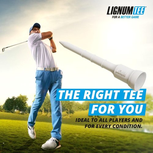 LIGNUM Perfect for Hybrids and Irons 50x More Durable Microwood Short Golf Tees 1 ½ Inch – 38mm / Innovative Wood Fibre/Short Tees, 1.5 Inch Golf Tees, Golf Tee Small, Golf Tees / 48 Pieces