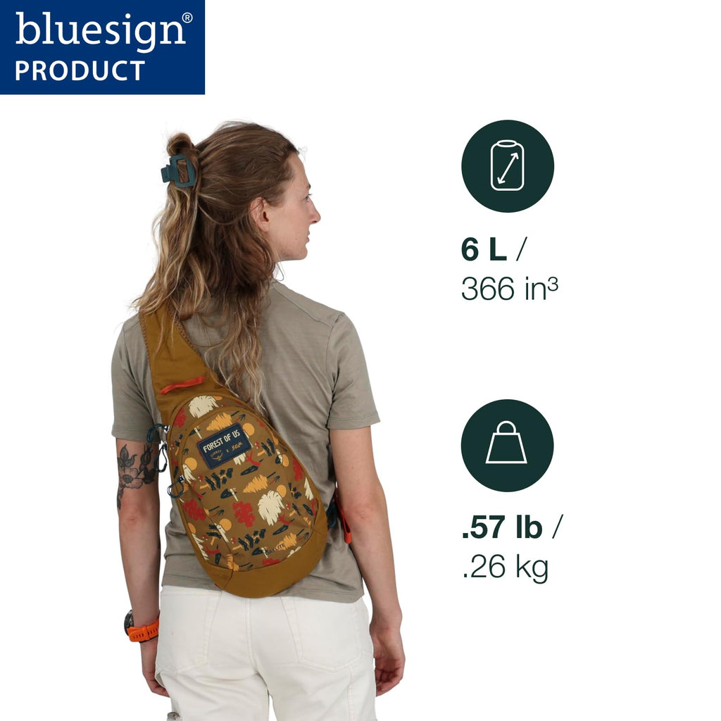 Osprey Daylite Shoulder Sling Bag – Compact Crossbody Sling Backpack for Everyday Carry, Festivals, and Travel – Lightweight, Comfortable Fit for Hands-Free Convenience, Tan Concrete