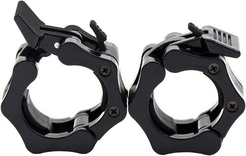 GW Tech Barbell Clamps 2 inch, Heavy Duty Exercise Collars 2" Quick Release Pair of Locking Pro Olympic Weight Bar Plate Locks Collar Clips for Workout Weightlifting Fitness Training (Black£©