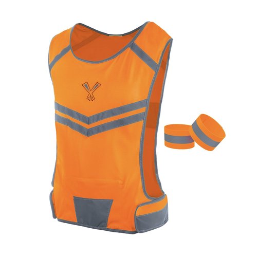 247 Viz Running Reflective Vest with Inside Pocket and 2 Bands, High Visibility Reflective Running Gear Safety Vest Straps for Men Women Kids for Night Running Walking Cycling