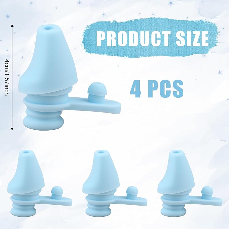 4-Pack Bite Valve Replacements for Ello Hydra 64oz Stainless Jug