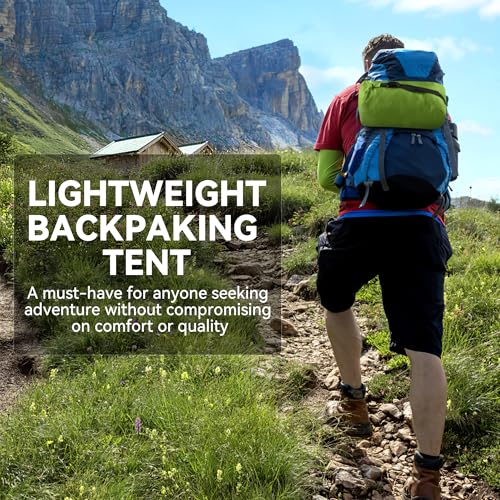 FBSPORT Ultralight 3-Season Backpacking Tent for 1-2 Persons, Waterproof Camping Shelter
