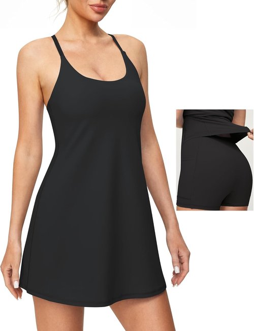 Heathyoga Tennis Dress for Women - Athletic Style with Shorts & Pockets | Perfect for Golf & Sports