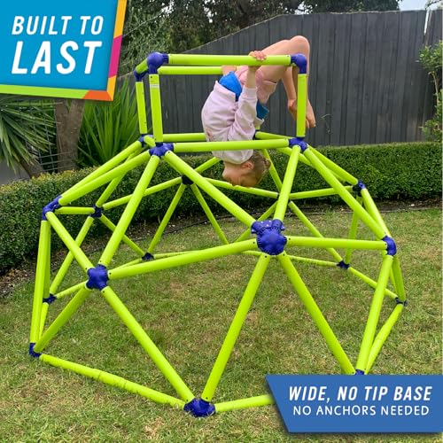 Eezy Peezy Climber with Top - Indoor Outdoor Play Set for Kids Ages 3-6, Green and Blue