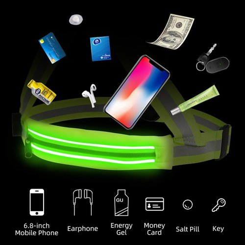Glow Running Vest - Reflective Safety Vest with Detachable Light | 8 Glow Colors for Night Running & Cycling