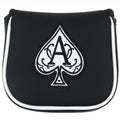 Kimpengofu Golf Club Poker Ace Mallet Putter and Blade Putter Cover Magnetic Closure Synthetic PU Leather Protector Headcovers (Black Square Mallet Putter)