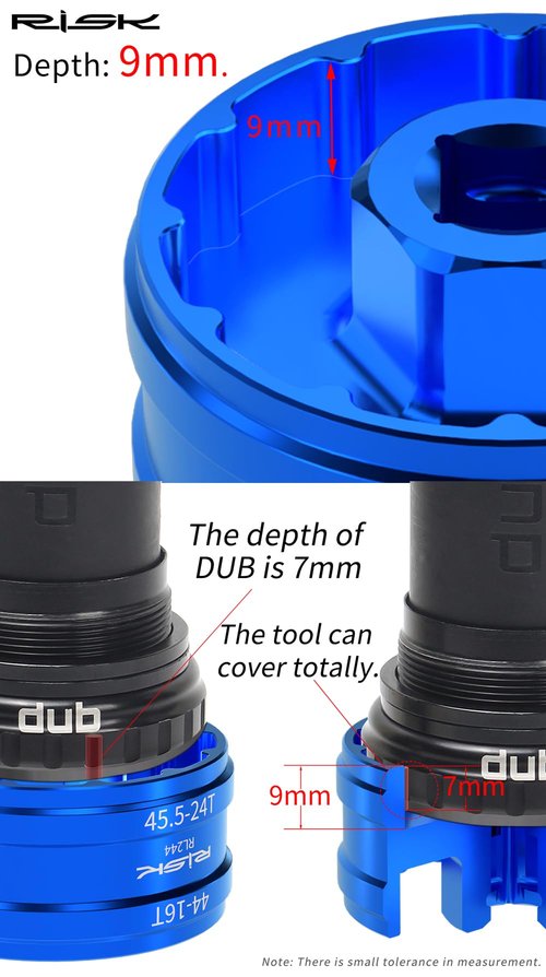 CYCEARTH Bike Bottom Bracket Tool Installation Remover Repair Cups for Dub,BB52,RS500,BBR60,BBR9100,MT800 etc (RL244-(BB44- BB45.5)