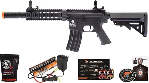 Lancer Tactical Gen 2 Airsoft Gun - Durable M4 AEG Rifle with Full/Semi-Auto, Picatinny Rail, Battery & Charger