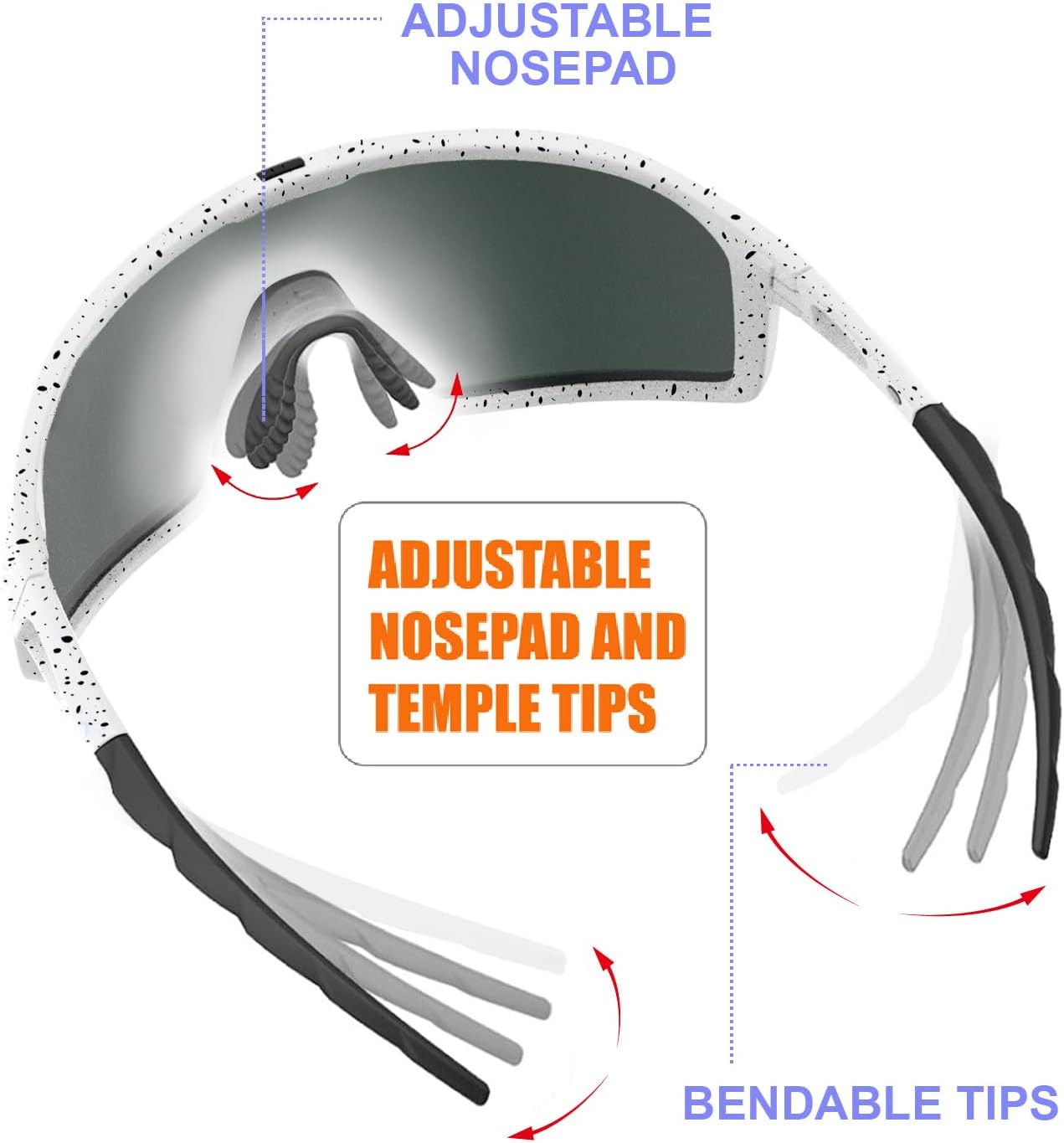 Qool Time Polarized Cycling Sunglasses - Ideal for Men & Women | Perfect for Golf, Running & Outdoor Sports