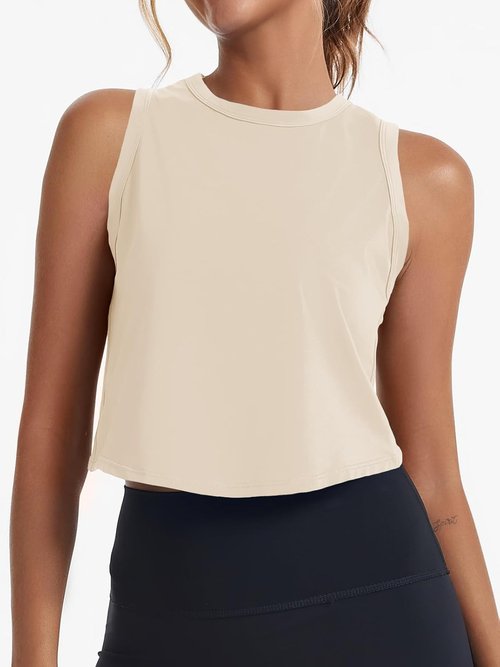 Fisoew Women's Workout Tank Tops - Racerback Sleeveless Design for Yoga & Running | Activewear