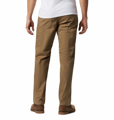 Columbia Men’s Rapid Rivers Pants - Brown, 36W x 32L, Sun Protection, Stretch Cotton