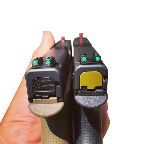 G42/43 Fiber Optic Sight Red Front & Green Rear Sight for Glock 42,43,43X,48,Incompatible MOS Models