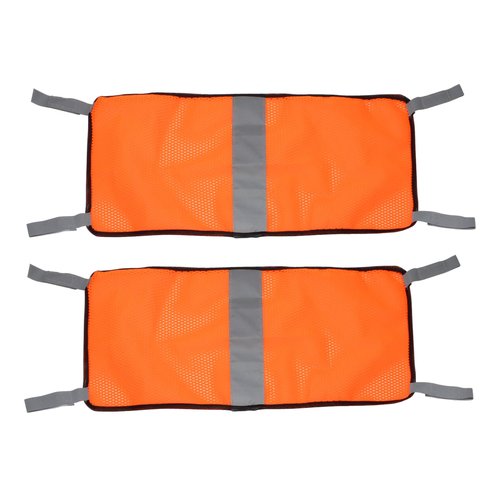 Lxmxgk Blaze Orange Safety Panel, Blaze Orange Mesh Safety Panel with Reflective Strips, Lightweight High Visibility Hunting and Outdoors Safety Panel for Backpacks, Tents, Blinds, and Gear (4)