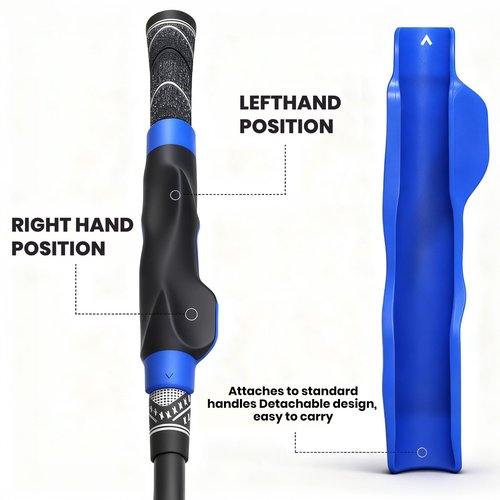 honharo Golf Grip Trainer – Right-Hand Swing Trainer & Practice Grip Corrector for Proper Hand Position, Muscle Memory & Consistent Swings – Non-Slip, Easy Install, Fits Most Clubs – Great Golf Gift for Men & Dads