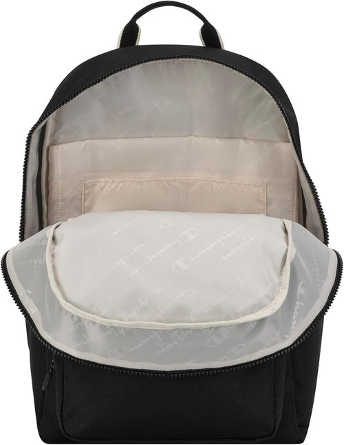 Champion Laptop Backpack - Padded Adjustable Straps & Water Bottle Pocket | Black, One Size