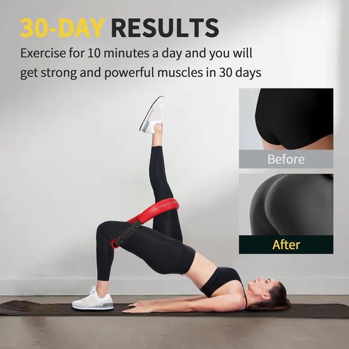 Hip & Core System - Resistance Loop Bands for Core Fitness & Glute Workouts | Stretching Tool