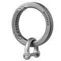 TISUR Titanium Carabiner Keychain Clip,D Key Rings for Keychains,Quick Release Keychain,Key Chain Clip for Men Women (Gray-Round)