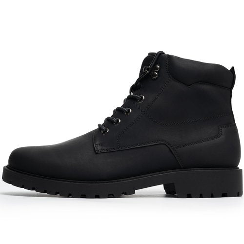 CGRRBW Men's Work Hiking Boots Waterproof, Winter Boots for Men, Anti-Slip Outdoor Climbing Warm Work Trekking Shoes for Men DSXM10-BLACK-12