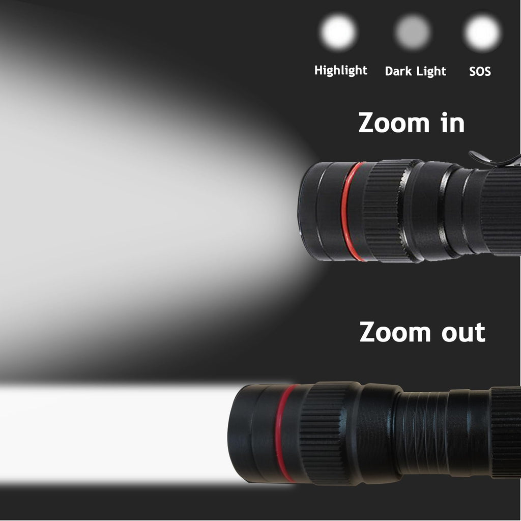 Wrrozz Flashlight Rechargeable 2 Pack, High Lumens LED flahlight, Super Bright Small Flash Light, Mini Pocket Torch, Zoomable Portable Keychain Flashlights for Camping, Emergencies, Travel, Home