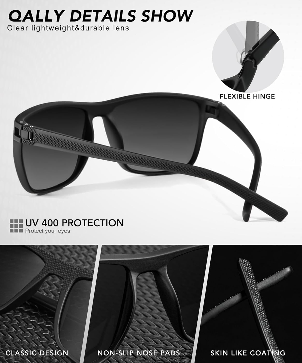 Polarized Sunglasses for Men - UV Protection & Lightweight Design | Ideal for Driving, Fishing, Golf