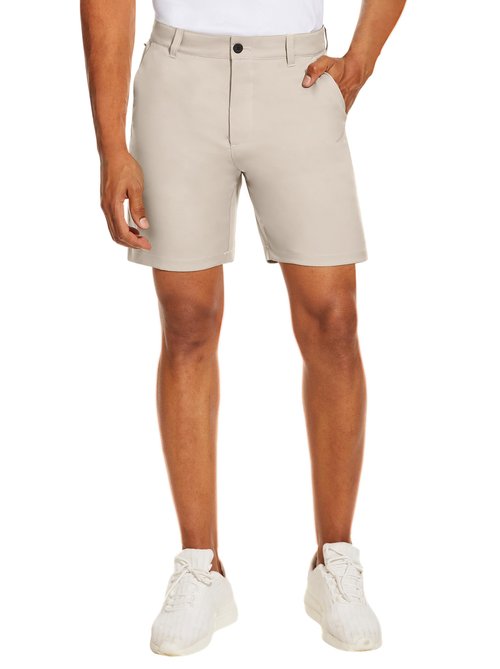 PULI Mens Golf Shorts 7 Inch Inseam Business Dress Casual Stretch Work Hiking Quick Dry
