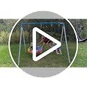Trekassy Backyard Swing Set with Saucer & Toddler Swing, Heavy-Duty A-Frame, Supports 440lbs