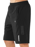 NORTHYARD Men's Athletic Running Shorts Gym Workout 7"/9"/5" Quick Dry Lightweight Sports Basketball Tennis 3 Zipper Pockets Black-9inch L