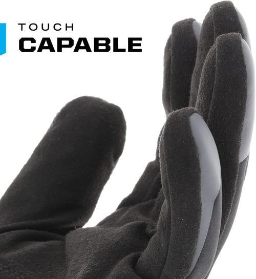 Mechanix Wear ColdWork FastFit Winter Work Gloves - Wind & Water Resistant, Fleece Insulated, Touch Capable | Black/Gray, Large