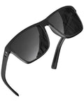 grinderPUNCH Polarized Square Sunglasses for Men Black Designer Polarized Sunglasses Trendy Shades Sunglasses For Men UV 400