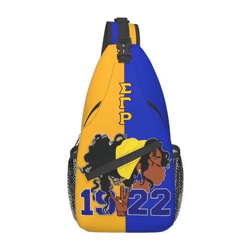 Sigma Gamma Sling Bag for Women Rho Sorority Gifts Lightweight Crossbody Daypack with Adjustable Chest Bag for Sports Travel, Hiking