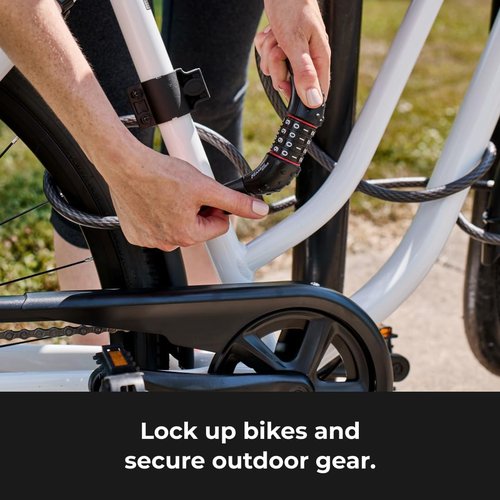 Master Lock Cable Lock - Set Your Own Combination for Ultimate Security | 6 ft Long, Black, 8122D
