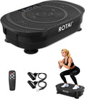 ROTAI Vibration Plate Exercise Machine - Full Body Fitness Platform for Weight Loss & Fat Burning | Adjustable Shake Plate in Black