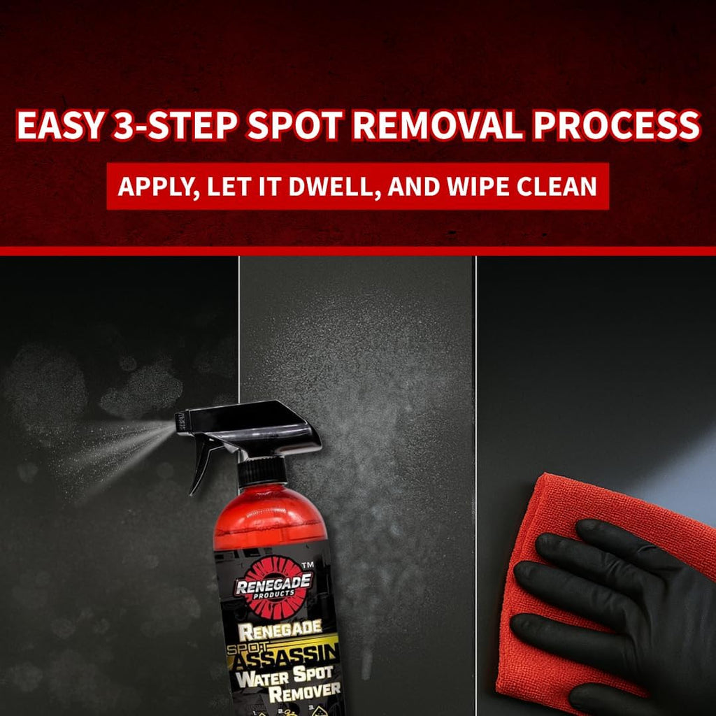 Renegade Products Water Spot Remover - Non-Acidic Formula for Polished Aluminum | 24 Oz Bottle