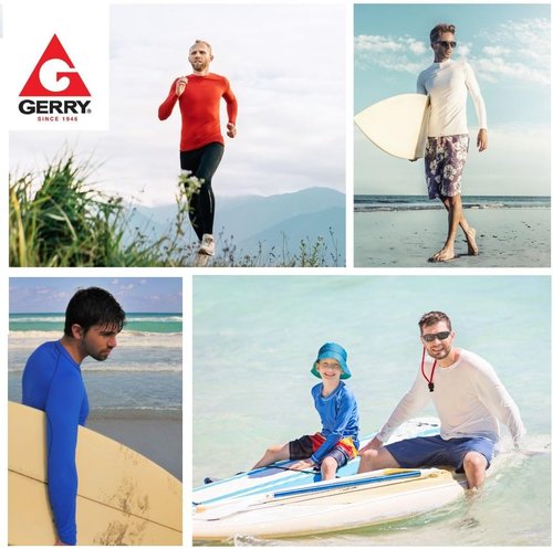 Gerry Rash Guard - Long Sleeve Men's Swim Shirt | UPF 50 UV Protection for Fishing & Hiking