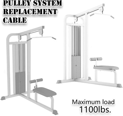 Gym Cable Replacement 49Ft Heavy Duty 5mm Steel Wire Rope for Home Gym DIY Cable Pulley Machine System Workout Exercise Equipment