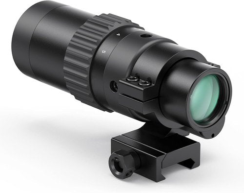 Feyachi M36 Red Dot Sight Magnifier - 1.5X to 5X with Flip to Side Mount for Enhanced Accuracy