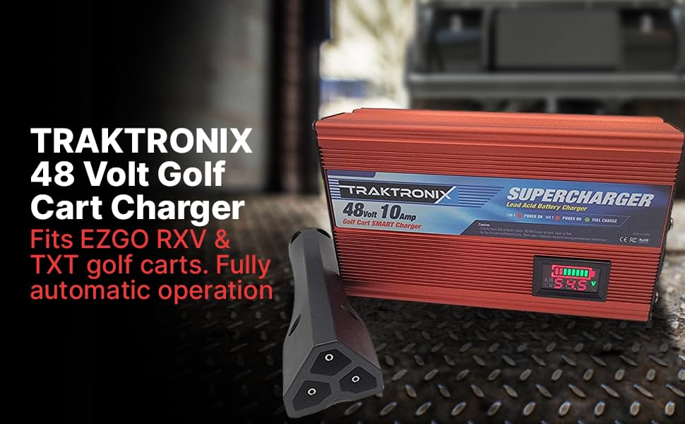 Supercharger EZGO RXV & TXT Battery Charger for 48 Volt Golf Carts