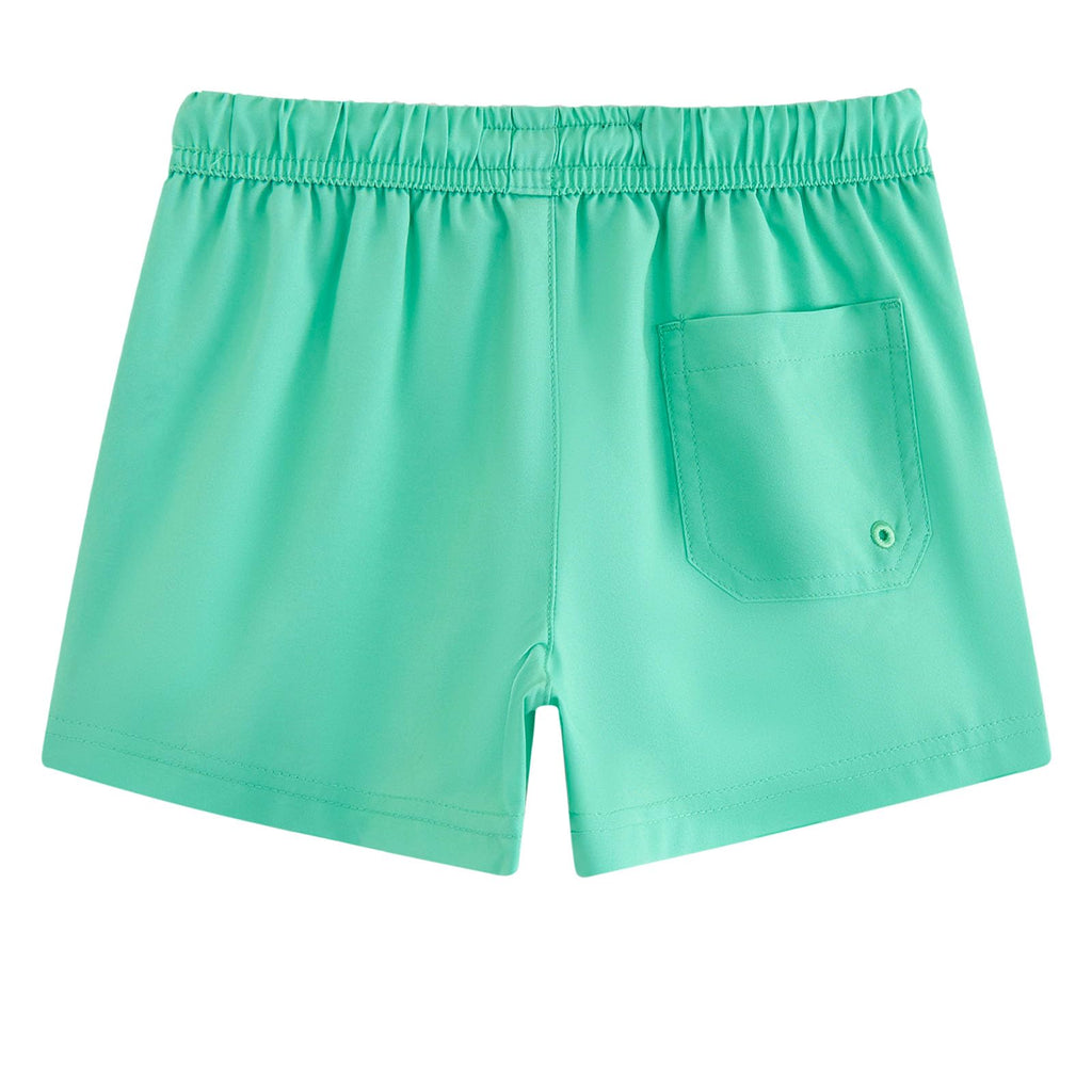 maamgic Boys Swim Trunks with Compression Liner Recycled Swim Shorts Anti-Chafe Boys Bathing Suit Stretch Toddler Beach Shorts Bright Bue 5/6