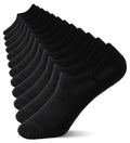 Irisbear Womens No Show Socks Thin Cotton Non Slip Low Cut Socks Black 5-8